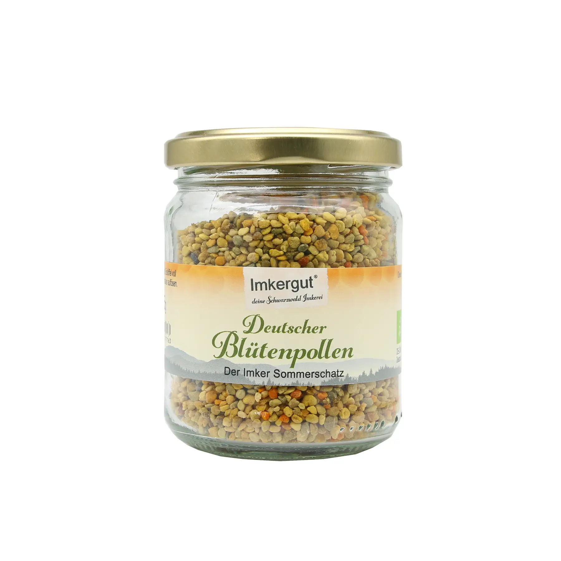 Deutscher Blütenpollen 125 g Glas mit neuem Etikett